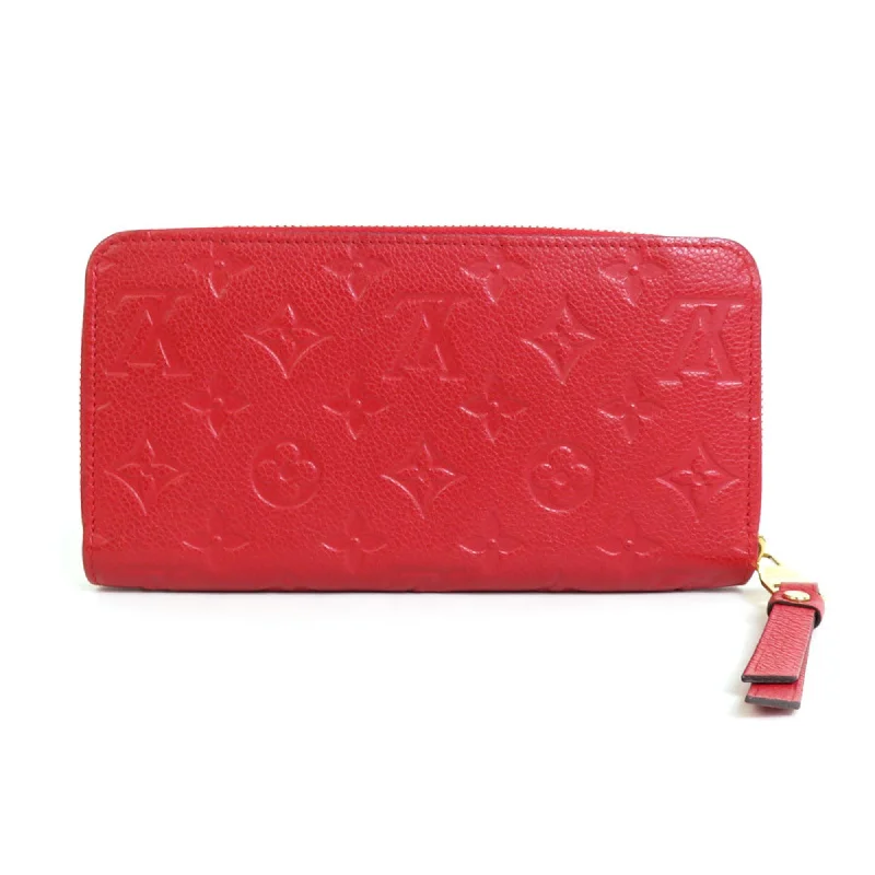 Louis Vuitton tote bags with a spacious interior and multiple pocketsLOUIS VUITTON Round Zipper Long Wallet Monogram Emprene Zippy Scarlet Women's M63691